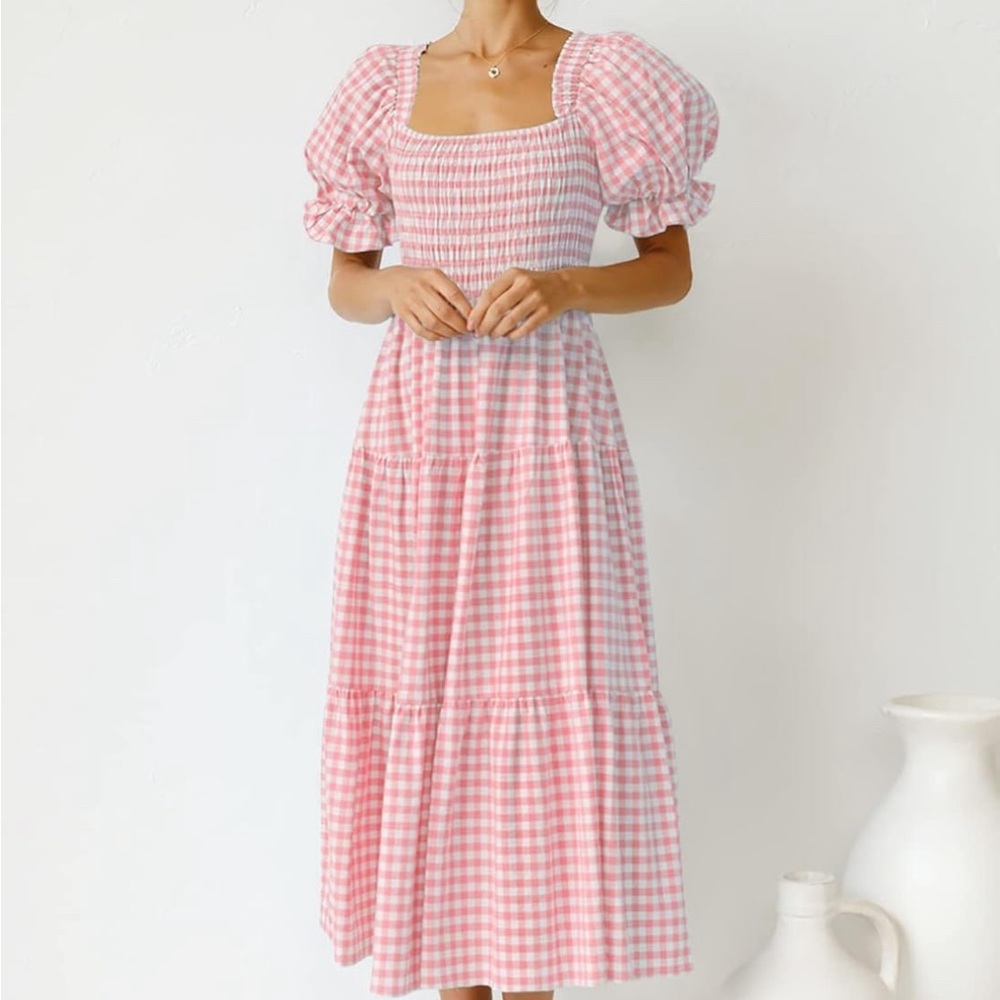 Pink & White Gingham Sundress